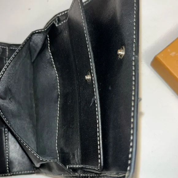 Authentic TOD’S Black Alligator Leather Tri-Fold Wallet